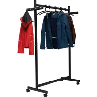 MAUL Garderoberek Samba mobiel 115X172X51cm 40kg, 10 haken zwart RAL9004