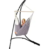 AMANKA Hangkrukframe HMG-153 met hangstoel HMG-40, kleur: lila grijs