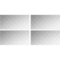 vidaXL Trapmatten 4 st 100 x 50 cm Zilver Aluminium Rechthoekig