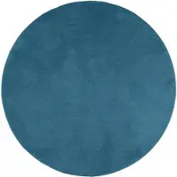 vidaXL Vloerkleed OVIEDO laagpolig Ø 160 cm turquoise