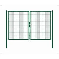 Alberts 648244 Dubbele poort Flexo met toebehoren, groen, breedte 250 cm, hoogte 200 cm