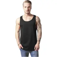 Urban Classics Tanktop - Jersey Big Tank - S tot XXL - voor Mannen - zwart - Maat L