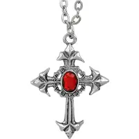 Widmann gothic ketting met rode steen