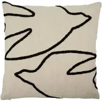 House Doctor Fly kussenhoes 50x50 cm Black-off white