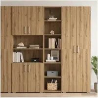 vidaXL Dressoir Artisanaal eiken 40 x 41 x 185 cm Bewerkt hout