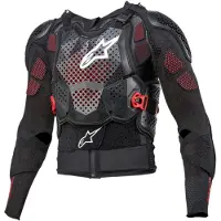 Alpinestars Bionic Tech V3 Protectiejas Zwart Wit Rood Maat S