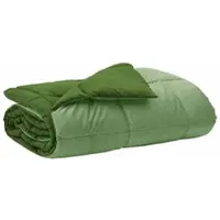 vidaXL Volledig Jaar Dekbed Gekwilt Groen 200 x 220 cm Microvezel
