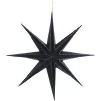 House of Nature Hanger Ster Papier Ø28cm Zwart zwart Kerstster