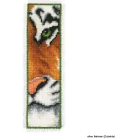 Vervaco - Bladwijzer kit - Tijger - PN-0011281 - Borduren - Borduurpakket - Borduurpakket volwassenen - Borduurpakket kind
