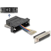 DeLOCK D-Sub 25 pin female to RJ12 female Assembly Kit black