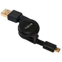 Logilink USB 2.0 Kabel LogiLink [1x USB 2.0 stekker A - 1x USB 2.0 stekker micro-B] 0.75 m Zwart