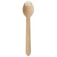 Papstar 100 Sporks, hout pure 16 cm