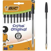 BIC Cristal Original Balpen Zwart 0,4 mm 10 Stuks