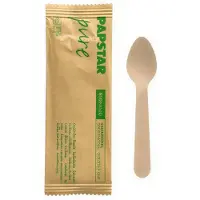 Papstar Kaffeelöffel "pure" einzeln verpackt in Papierbeutel