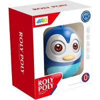 Baby Mix pinguïn schommelspeelgoed blauw 14cm - Babyspeelgoed