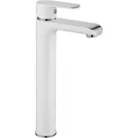 REA Wastafelkraan Bloom White/chrom High