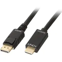 Lindy - Câble adaptateur - DisplayPort mâle verrouillé pour HDMI mâle - 50 cm - passif support 4K
