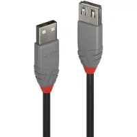 Lindy 36700 USB 2.0 Verlängerung Typ A/A Anthra Line M/F 0.2m