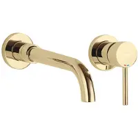 REA Inbouw Wastafelkraan Lungo Long Gold + Box