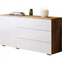 MINIO go for it MINIO, dressoir PARMA, wit/wotan eikenhout