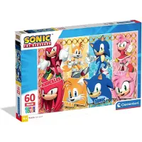Clementoni - Puzzel - 60 Maxi Stukjes - Sonic - Kinderpuzzel - Vanaf 4 jaar