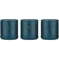PRICE AND KENSINGTON ACCENTS Voorraadpotten, set van 3, petrol, 750 ml, Opbergblikken, Blauw