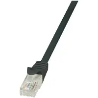 Logilink CAT 6 patchkabel, U/UTP, EconLine, zwart, 0,25 meter