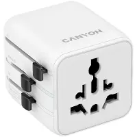Canyon OnTour One - Reisadapter - EU/UK/US/AUS - Wit