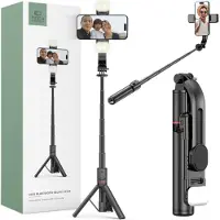 Tech-Protect Tech Protection Blauwtooth Selfie Stick Met Tripod En LED Lamp