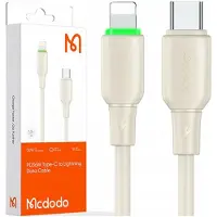 Mcdodo USB-C naar Lightning kabel CA-4760 met LED-verlichting, 1,2 meter (beige)