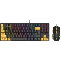 Tracer HORNET 87 toetsenbord en muis, gaming, USB, QWERTY, Engels, zwart en geel