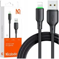 Mcdodo USB-Lightning oplaadkabel, snellaadfunctie, 1 meter, met LED-indicator, zwart, geschikt voor iPhone