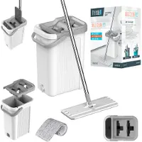 TSA0046 - Dweilset met 2-in-1 spoel- en wringemmer, 7,5 liter