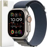 Tech-Protect Alpine Nylon Apple Watch Ultra 49 / 46 / 45 / 44 Mm Bandje Blauw / Grijs