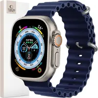 TechProtection Oceaan Apple Watch Ultra 49 / 46 / 45 / 44 Mm Bandje Donkerblauw