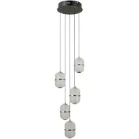 ITALUX LED-hanglamp 28W ALANI PND-34375-5-BK van