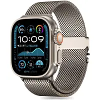 Tech-Protect Milano Zilveren Apple Watch 49 / 46 / 45 / 44 Mm Bandje Titanium