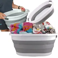Mona Serie - Opvouwbare Wasmand - 25L - Antislip Handgrepen - Compact Ontwerp