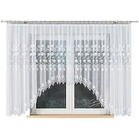 Markizeta Elżbieta - Jacquard Gordijn - 530x160 cm - Bladpatroon - Podcięcie