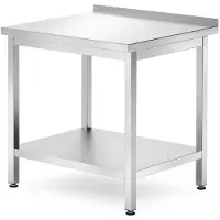 Hendi Wandgemonteerde eettafel met rand en plank 80x70x85 cm - 812716
