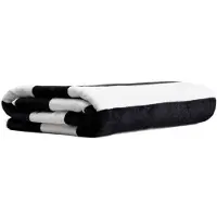 Homla - Towel - Black and White Striped - 100x150 cm