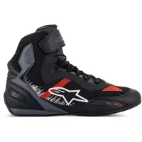 Alpinestars Faster-3 Rideknit Zwart Grijs Felrood Motorschoenen Maat US 9