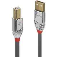 Lindy 36642 USB 2.0 kabel, type A/B, Cromo Line, mannelijk/mannelijk, 2 meter