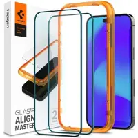 Spigen Geschikt voor Geschikt voor Apple iPhone 14 Pro - AlignMaster Full Cover Screenprotector - 2 Stuks