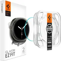 Spigen EZ FIT Glas.tR Screenprotector met applicator voor de Samsung Galaxy Watch 9 / Watch 8 - 44 mm - Transparant