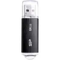 Silicon Power USB-Stick 64GB USB2.0 U02 Plastic Black