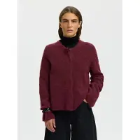 SELECTED WOMEN Dames Truien & Vesten Slflulu New Ls Knit Cardigan - Bordeaux - Maat S