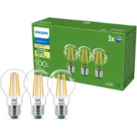 Philips Filament bulb helder 100W A60 E27 x3
