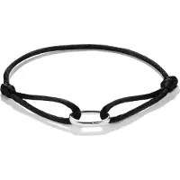 Thomas Sabo - C1210-001-11-l24v - Armband - Dames - 925 Zilver en polyester - 14-24cm - Bedel Club Connect