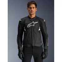 Alpinestars Dusk Airflow zwart Wit Leren Motorjas Maat 56